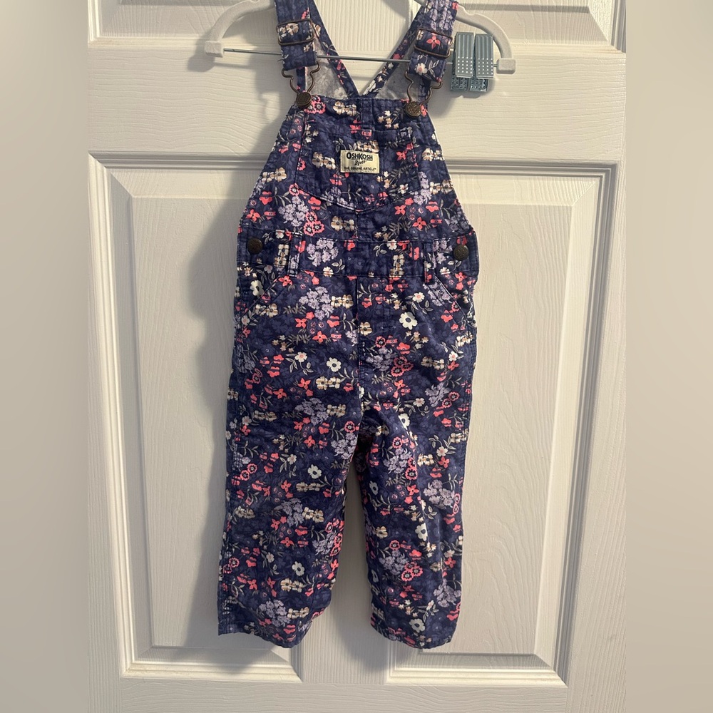 Oshkosh b’gosh flowered overvalls